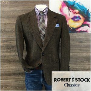 Vintage Tweed Mens Sport Coat Blazer Wool Jacket